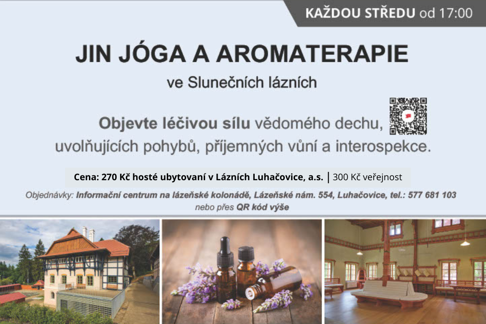 Jin jóga ve Sunečních lázních s aromaterapií Jin jóga ve Sunečních lázních s aromaterapií