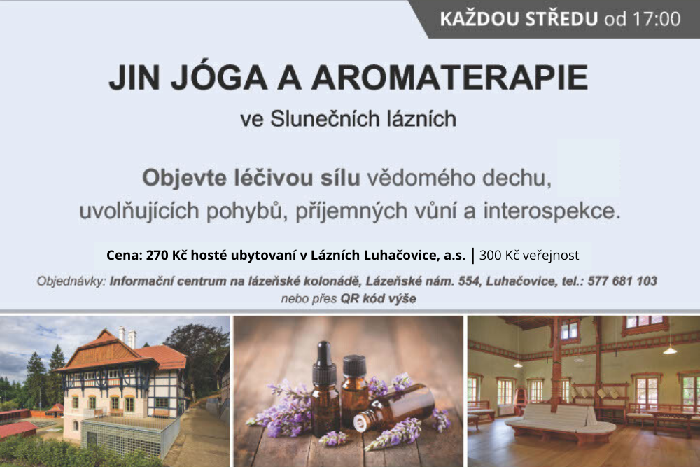 Jin jóga ve Sunečních lázních s aromaterapií Jin jóga ve Sunečních lázních s aromaterapií